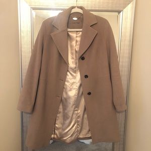 Calvin Klein Single Breasted Camel Coat